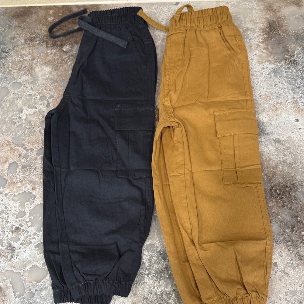Black and Brown Cargo Pants